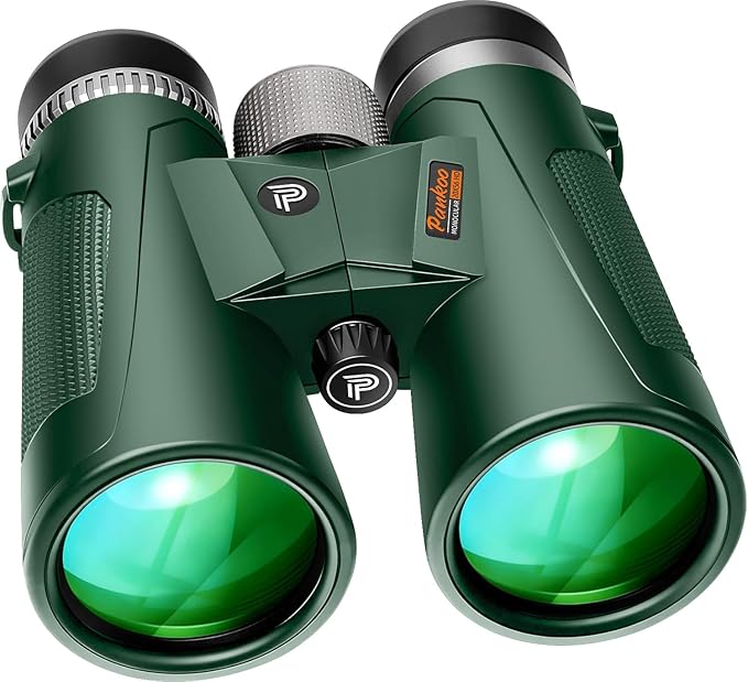 Pankoo 20x56 Binoculars for Adults High Powered - Large View Waterproof Binoculars with Clear Low Light Vision - Compact Binocular Essentials for Hunting Camping Cruise Travel Bird Watching Sports