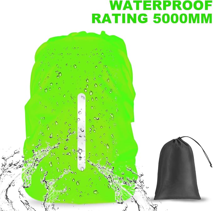 LAMA Waterproof Backpack Rain Cover, Reflective Rucksack Rain Cover for Anti-Dust/Anti-Theft/Bicycling/Hiking/Camping/Traveling/Outdoor Activities,XL Size (for 56L-70L Backpack), 1 Pcs Green