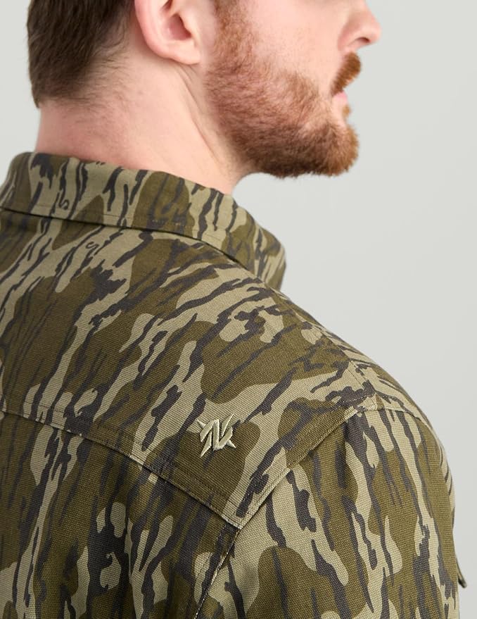 Nomad Men's Rub Line Field Shirt - Durable Long Sleeve Button-Down Hunting Shirt with Advanced Performance Features