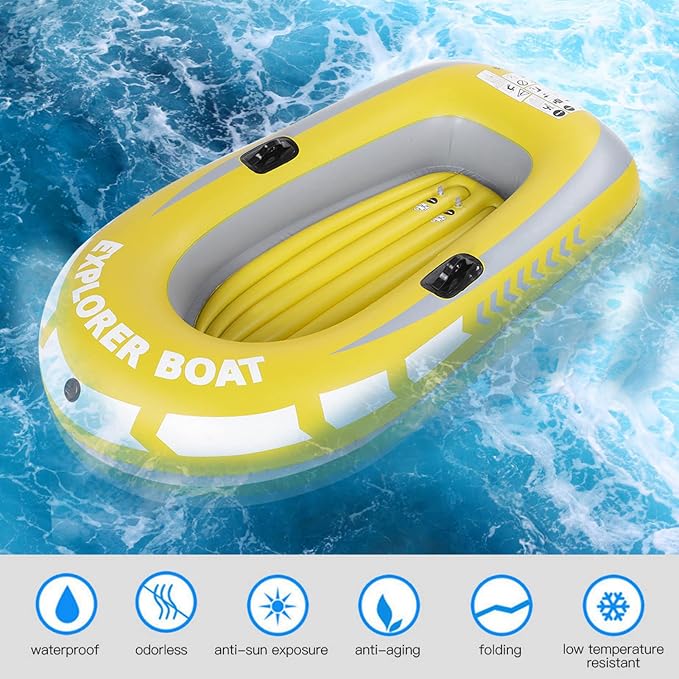 LIANGLIDE Inflatable Kayak Inflatable Kayak 2 Person 30×23×8 PVC Inflatable Kayak Canoe 2 Person Rowing Boat Fishing Drifting Diving