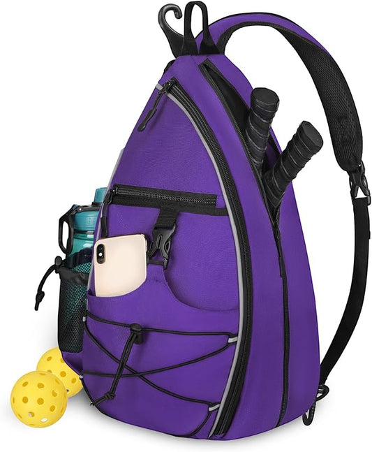 Goloni Pickleball Sling Bag for Men Women, Lightweight Pickleball Backpack with Fence Hook