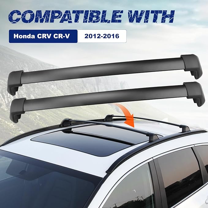 Roof Rack Cross Bars Luggage Carrier Compatible with Honda CRV 2012-2016, Maximum Load 200 lbs/90 kg, Suitable for roof Bags, roof Boxes, Bike Carriers, and Much More.
