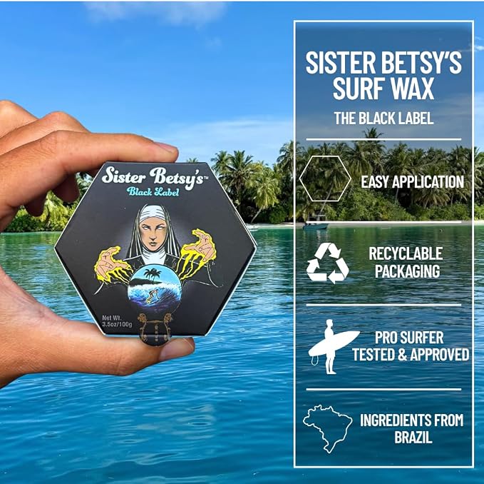 Sister Betsy's Surf Wax The Black Label Formula (4 Pack)