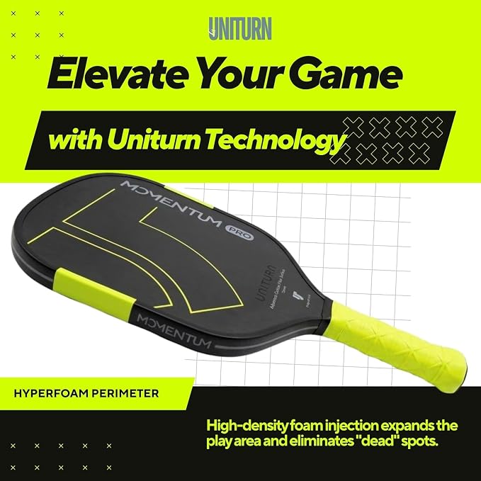 Pickleball Paddle – T700 Raw Carbon Fiber, Silicone Grip | Momentum PRO 16mm Control Core, Hyperfoam Edge