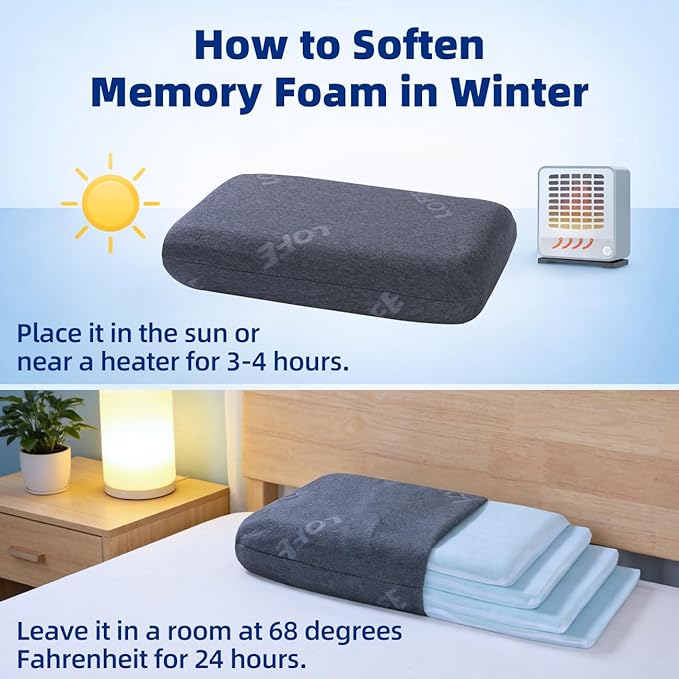 Adjustable Memory Foam Pillow for Side Sleeper,CertiPUR-US Neck Pillow | 4 Heights from 1.2 to 4.8in, Cervical Pillow for Neck Pain Relief, Thin Pillow for Back/Stomach Sleepers,Removable Pillowcase