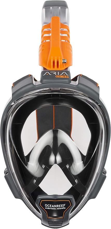 OCEAN REEF - Aria QR + Quick Release Snorkeling Mask - Full Face Snorkeling Mask - 180 Degree Underwater Vision - 8 Colours and 4 Sizes