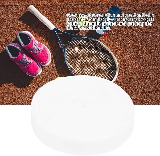 Keenso Racket Grip Tape Racquet Anti Skid Tape Badminton Racquet Wraps, Badminton Racquet Towel Grip Racquet Grips