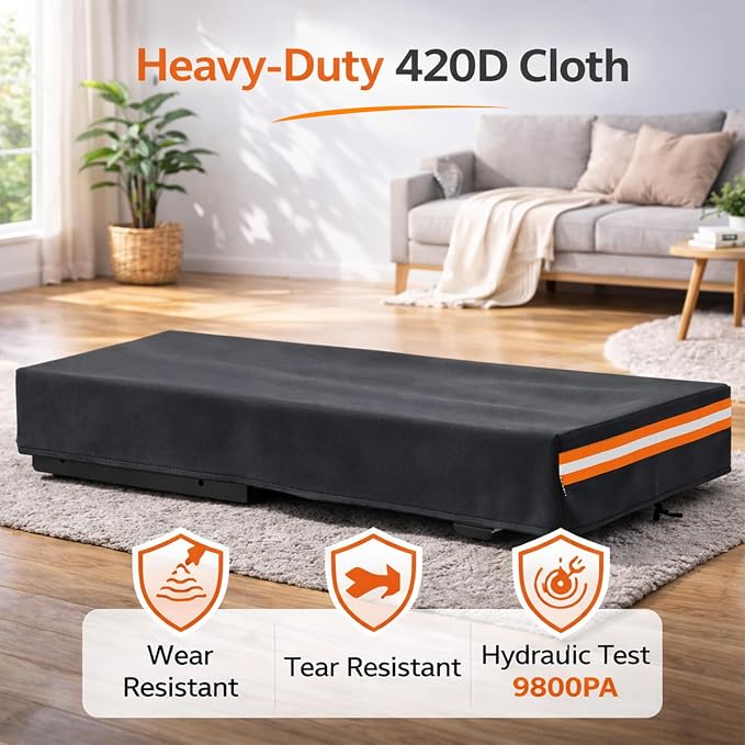 EVRBUL Treadmill Cover Heavy Duty Waterproof Dustproof Running Machine Cover Home Gym Exercise Workout Equipment Protective with Air Vents Reflective Strip Drawstring