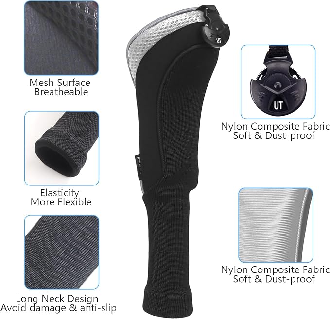 Craftsman Golf 11pcs/Set Neoprene Iron Headcover Set+3pcs/Set Driver Fairway Hybrids Headcover