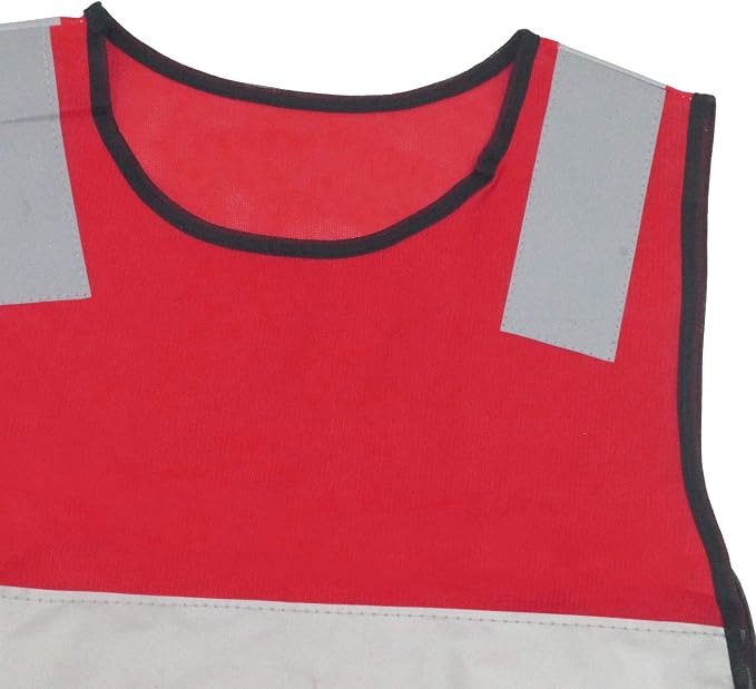 AIEOE Kids High Visibility Safety Vest Reflective Running Lightweight Traffic Walking Breathable Construction Vest