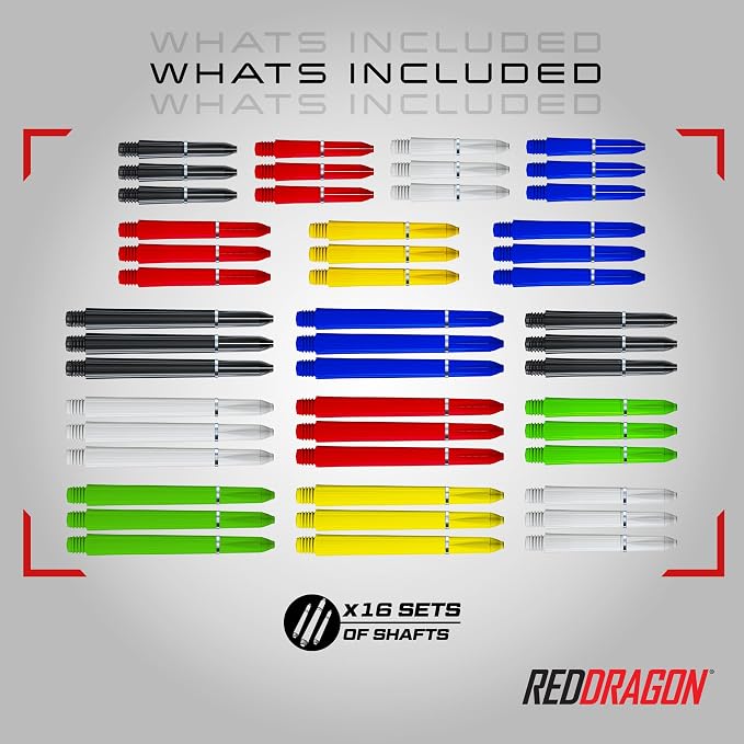 RED DRAGON Darts - Professional Darts Accessories - Choose from Full Dart Accessory Kit (Flights, Shafts, Finger Grip Wax & More) or Precision Dart Practice Rings - Multiple Options Available