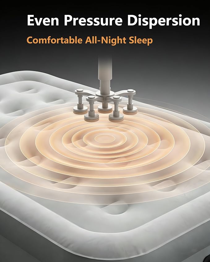 air Mattress, 18-inch Thickened Twin air Mattress, Suitable for Home use, Camping and Travel, Features Quick Inflation and deflation to Save You time (Dark Gray, Twin)