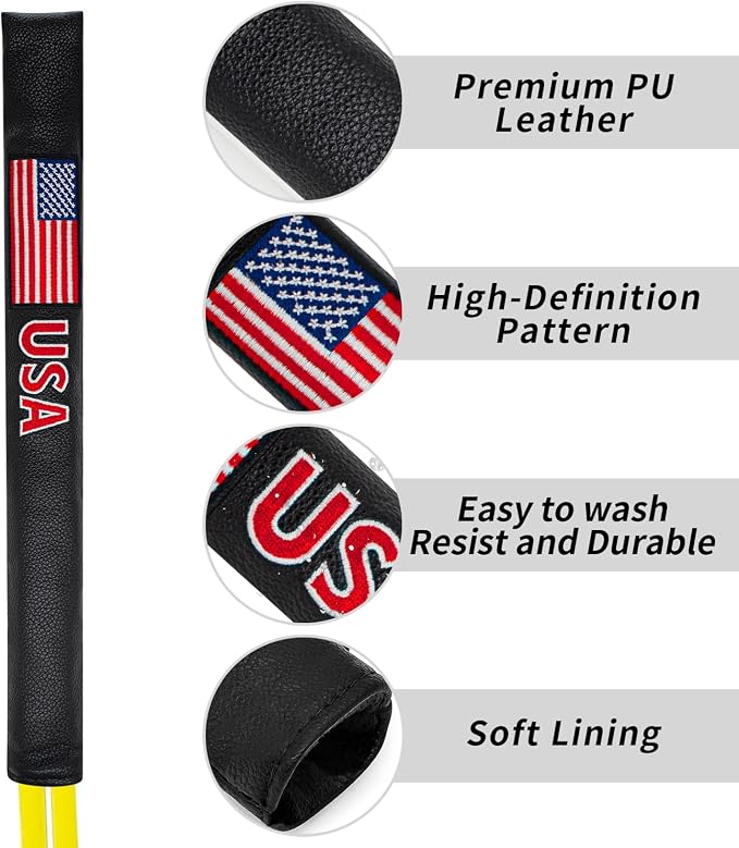 Golf Club Covers for Driver, Fairway, Hybrids - 3 Options - Golf Driver Headcover/Golf Fairway Wood Head Cover/Hybrid Headcover for Men/Women Golfer