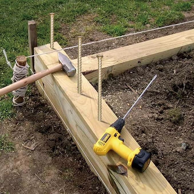 16 Inch Rebar Stakes (20 Pack)- 0.5 Inch Diameter Galvanized Steel Ground Anchors - Heavy Duty Plant Support Garden Stake for Speed Bump, Wheel Stop, Tent Stakes Metal Rebar Support