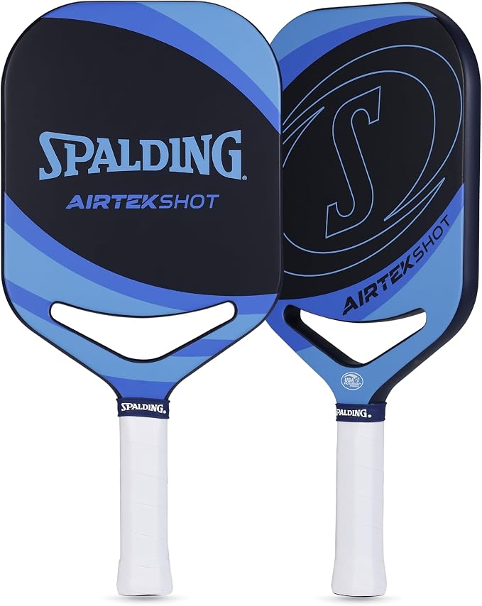 Spalding - Airtek Shot Pickleball Paddle, Airflow Carbon Fiber Face, Lightweight High-Performance Paddle for Power and Control, Durable Comfort Grip, Professional Pickleball Racket