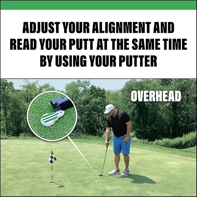 Putting Alignment Aid Tool - Golf Ball Marker - Rotate to Aim - Golf Gift Accessory for Men & Women Golfers - USGA Compliant