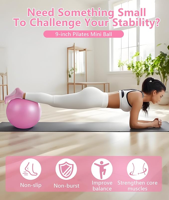 Pilates Ring Set with Adjustable Resistance - Full Body Workout Kit for Women, Portable Travel Bag & Anti-Slip Accessories