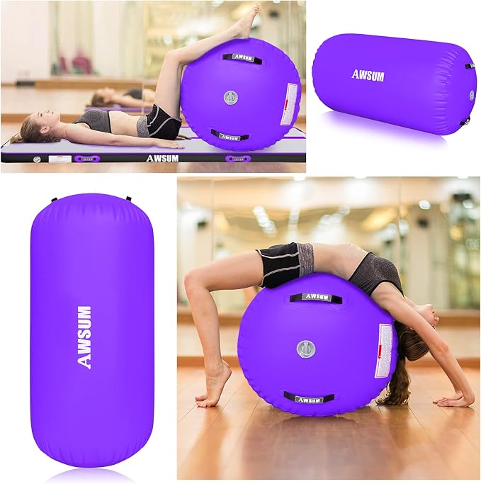 AWSUM Inflatable Gymnastics Mat 10ft/13ft/16ft/20ft/23ft Training mat 4/8 inches Thick tumbling mat with Electric Pump for Home/Gym/Outdoor