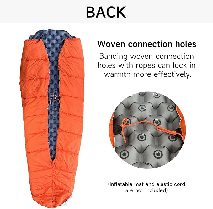 Camping Hammock with Mosquito Net and Top Quilt, Ultralight Sleeping Bag Topquilt, Warm Insulation Sleeping Quilt for Outdoor Hammock Camping