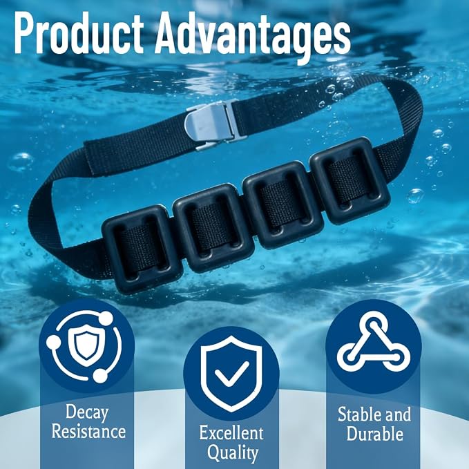 4 Pcs Scuba Weight Belt Set,Diving Weight Belt Coated Dive Weights with Nylon Belt
