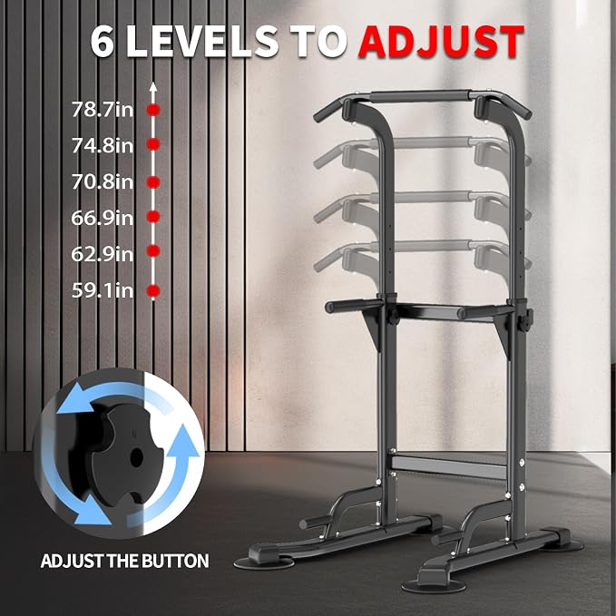 Z ZHICHI Pull-Up Dip Station Pull-Up Chin-Up Weight Capacity 350LBS