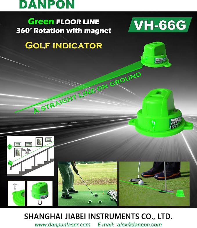 VH-66G laser Green Line, 360 ° Rotatable Floor Suitable for Home and Outdoor Decoration, Golf Practice Indicator Line
