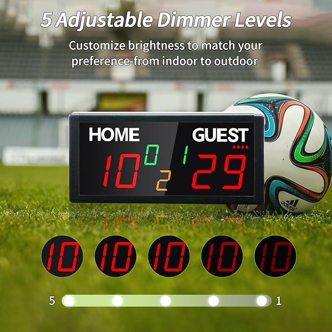 Battery Powered Scoreboard with Tripod,Digita Scoreboard with Remote