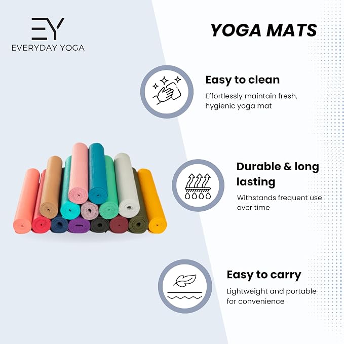 𝗘𝘃𝗲𝗿𝘆𝗱𝗮𝘆 𝗬𝗼𝗴𝗮 Deluxe Mat and Yoga Foam Block Set - Non Slip, Eco Friendly, Anti-Tear, 5mm Thickness for Yoga - Dark Olive
