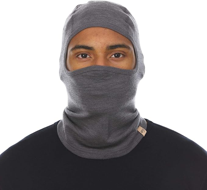 100% Merino Wool Balaclava - Winter Ski Mask - Face Mask - Cold Weather Gear