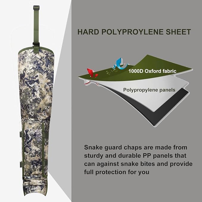 Snake Chaps: Snake Gaiters for Men Offer Snake Bite Protection from Ankle to Thigh