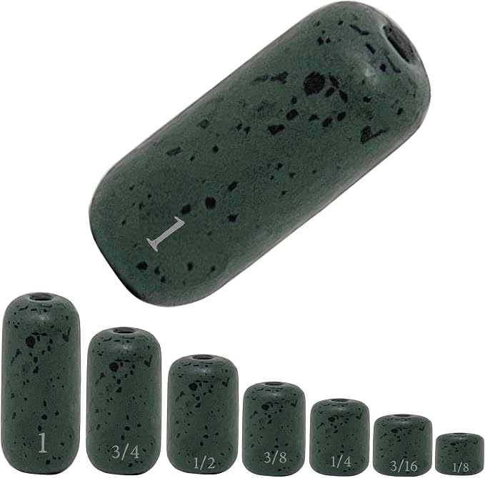 Reaction Tackle Tungsten Barrel Weights - Egg Shaped Sinkers for Carolina Rig Bass Fishing - Freshwater & Saltwater - Size Stamped