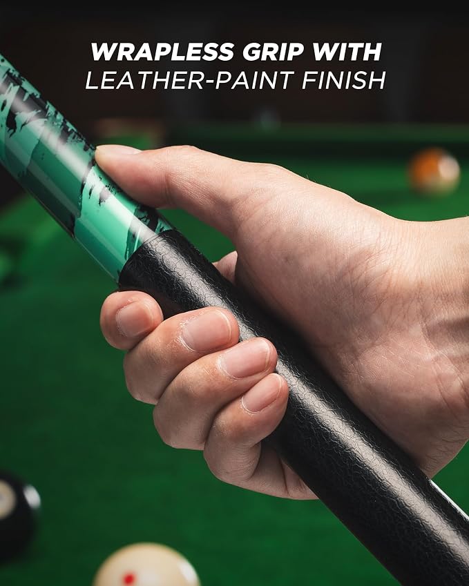 Pool Cue Set with 58-inch Billiard Cue Stick | Hard Leather Tube Case, Microfiber Towel & Glove