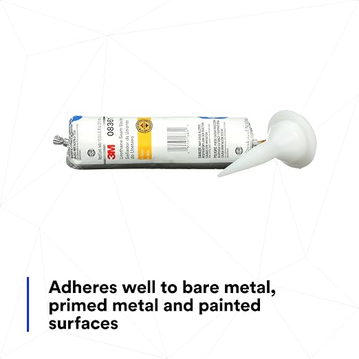 3M Urethane Seam Sealer, 08361, Gray Color, High Solids, Permanently Flexible, 310 mL/10.5 fl oz Foil Pack