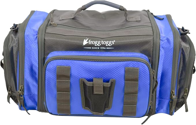 FROGG TOGGS Heavy Duty Fishing Tackle Duffle Bag, Includes Bait Trays