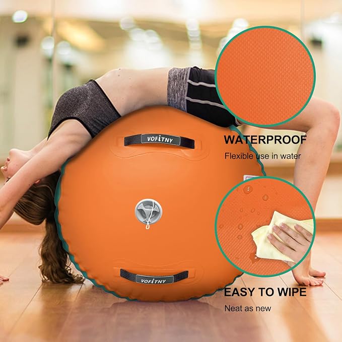 VOFiTNY Gymnastics Tumbling Equipment Air Barrel Inflatable Octagon Tumbler Roller Back-bend Trainer Cheerleading Without Pump