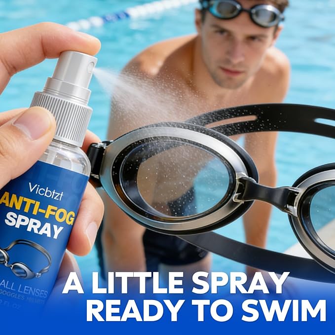 Anti Fog Spray for Swim Goggles, Snorkel Mask & Scuba Masks, Reef Safe & Long-Lasting Defogger for Swimming, Diving, Snorkeling, Skiing, Paintball, Motorcycling - 2 fl oz
