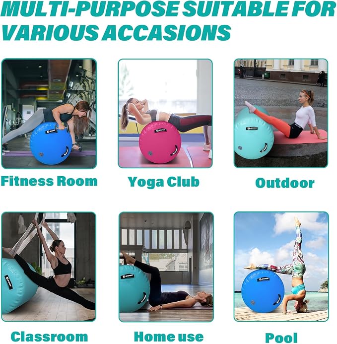 AKSPORT Air Roller Gymnastics Air Barrel for Backbends and Back Handsprings Exercise Training with Electric Air Pump for Home Use/Yoga/Cheerleading/Tumbling/Back Walkovers