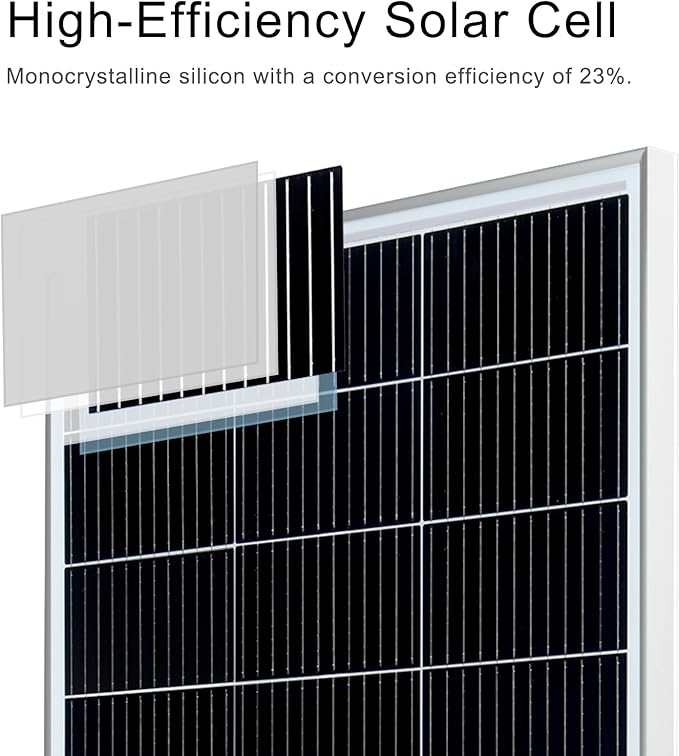 150 Watt 12Volt Solar Panel Kit Monocrystalline Module 20A Charge Controller for RV, Boats, Trailer, Camper,Off-Grid System (150W Solar kit)