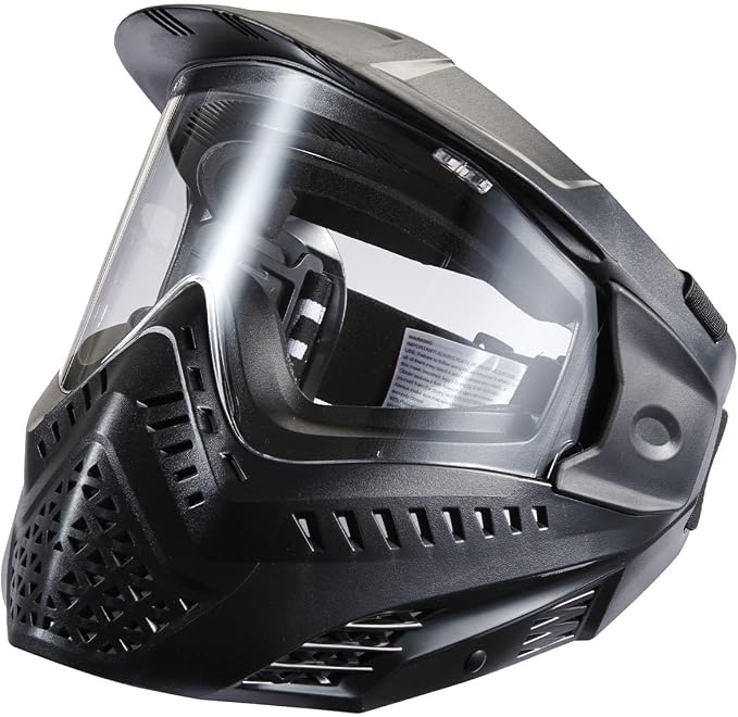 Lancer Tactical High Strength Polyethylene Full Face Airsoft Paintball Mask with Visor
