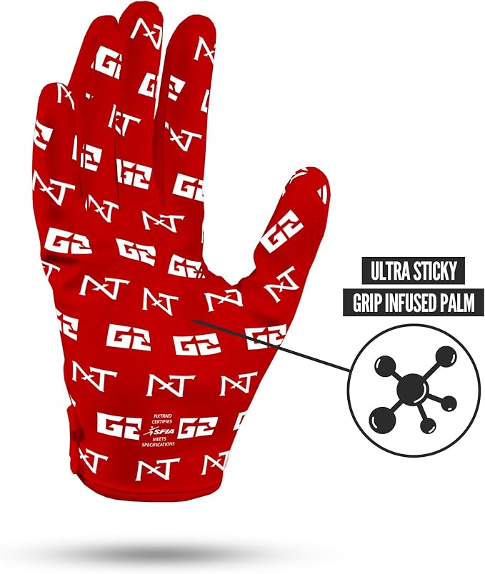 Nxtrnd G2 Pro Football Gloves, Men's Ultra Sticky Elite Receiver Gloves
