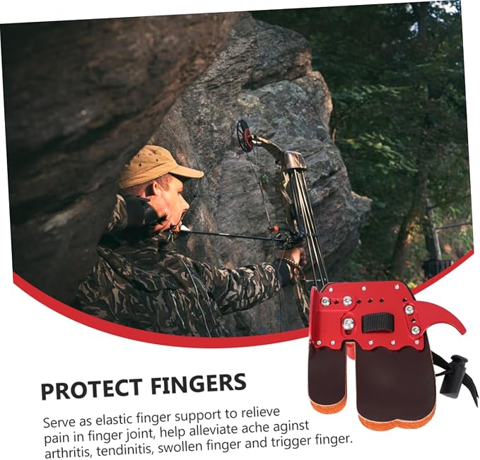 Milisten 3 Pcs Bow Arrow Thumb Guard Finger Tabs Bow Arrow Sports Protective Hand Gear Finger Braces