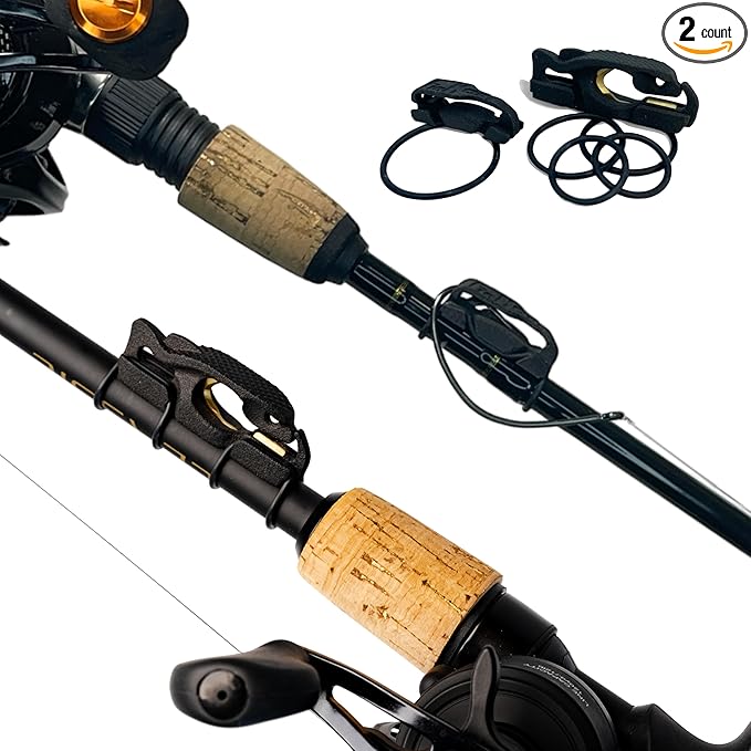 FinMan Multitool & Stow | Rod Mounted Line Cutter & Hook Keeper for Tackle Changes | Prevent Tangles, Keep Hooks Safe and Sharp, and Secure Weights | Easy to Install & Made in The USA