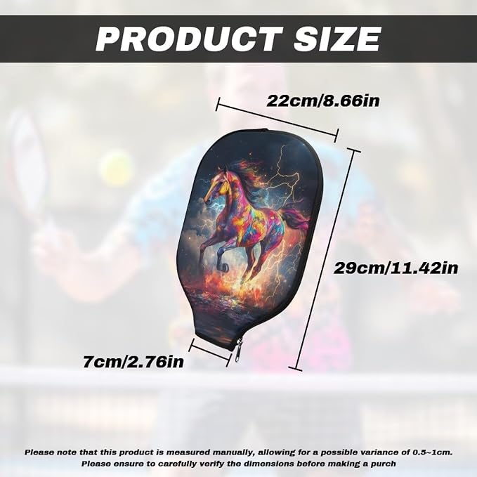 Pickleball Paddle Covers Only for Men and Women Zipper Closure Protection and Decoration