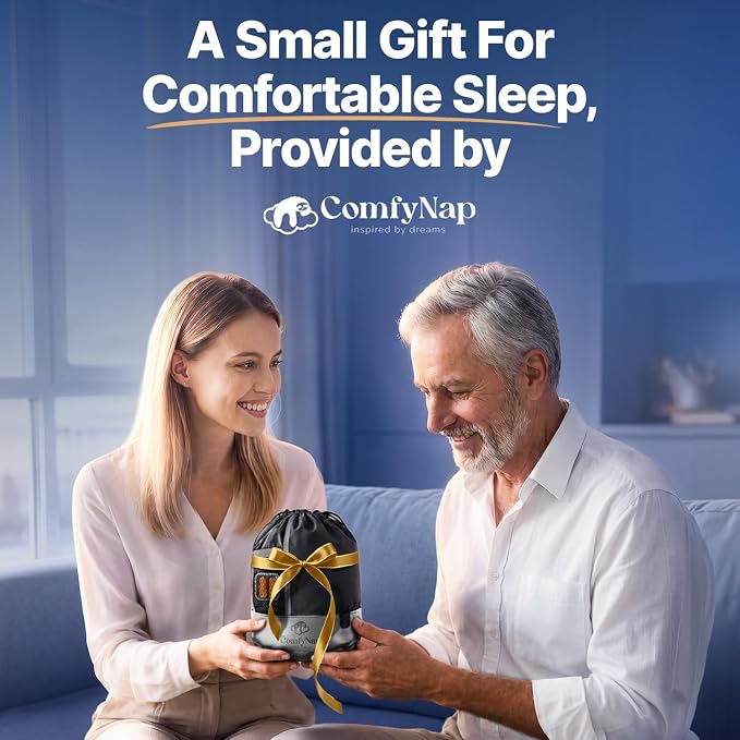 ComfyNap® Versatile Travel Neck Pillow for Airplane [Patented], 9 Positions in 3 Techniques, Plane Pillow with Pure Memory Foam, Travel Pillow with HeadRest Flight Sleep, Travel Essential - Moon