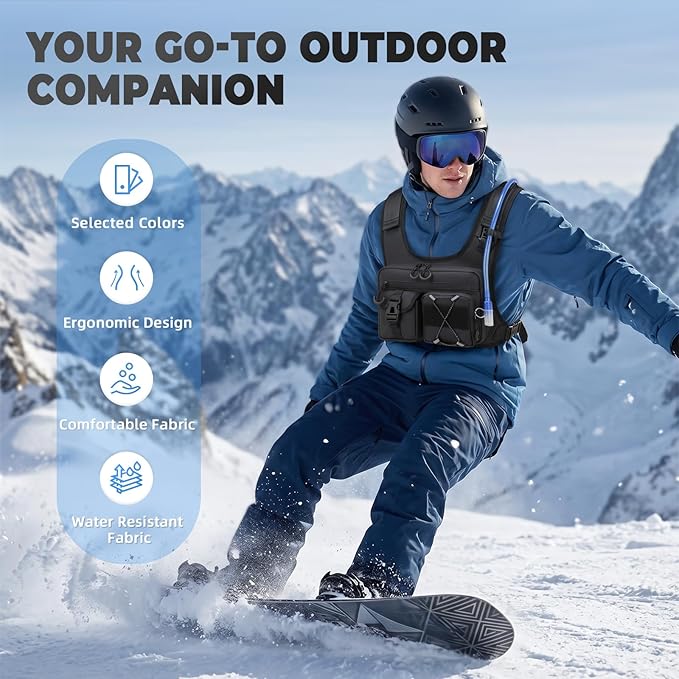 Criuage USA Patent Running Hydration Vest Backpack, Lightweight Chest Pack with 2.0L Water Bladder Bag Daypack for Hiking Running Cycling Race Marathon for Women Men