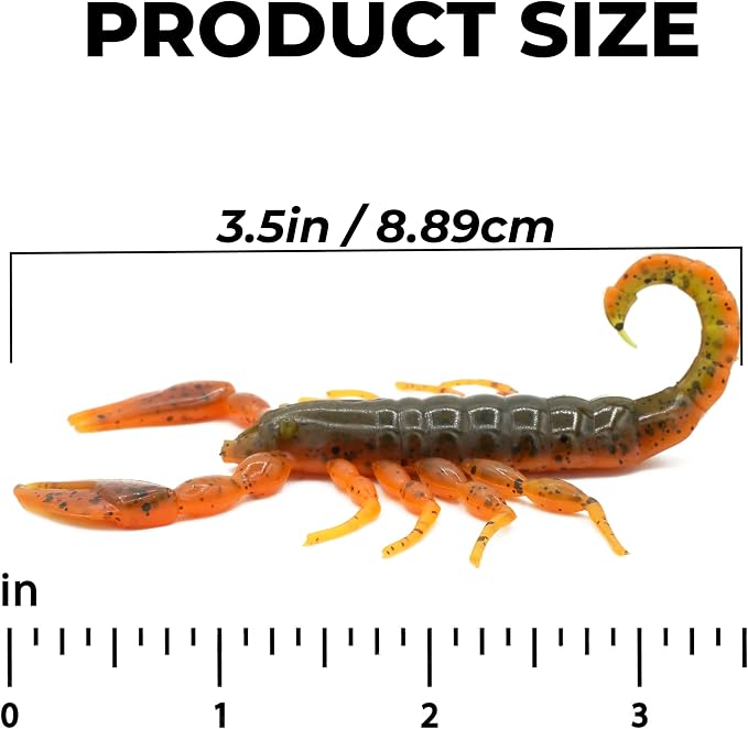 FRESHBAITZ Scorpion Sampler Kit | Soft Plastic Fishing Lures for Freshwater Largemouth and smallmouth bass, Fishing Tackle Bundle