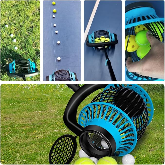 Tennis Balls Hoppers Pickle-Ball Tennis Ball Picker Tennis Ball Picker Upper Hopper Ball Retriever Golf Accessories Suitable for Training and Teaching venues