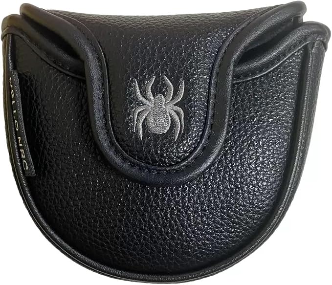 Vesperlux Spider Golf Headcovers Driver Wood Hybrid Iron | Waterproof Leather, Magnetic Putter Cover, Anti-Slip Fit, Full Protection, Durable, Fits Alignment Stick, Men's Golf Gift