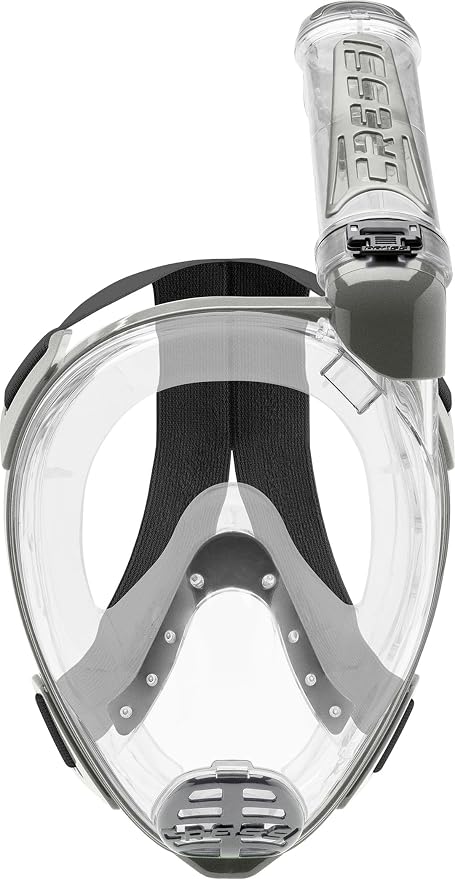 Cressi Adult Snorkeling Full Face Mask - Wide Clear View, Anti-Fog System - Easy Breathing: Safety First - New 2019 - Duke Dry: Designed in Italy: Quality Since 1946