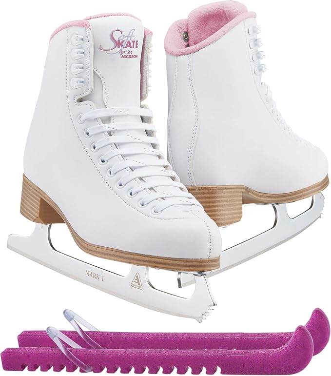 Jackson Classic Model 380/381 Figure Ice Skates for Women and Girls Bundle with Skate Guards Just Launched 2023
